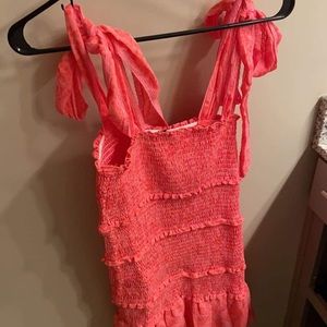 Vici pink ruched dress